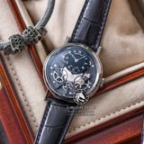 Đồng Hồ Breguet Tradition 7057BB/G9/9W6 Rep 1:1 Chế Tác Vỏ Bạc Mặt Đen Dây Da