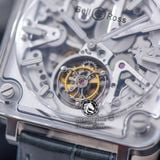 Đồng Hồ Bell & Ross BR-X2 Tourbillon Micro-Rotor Rep 1:1 Chế Tác Vỏ Bạc Mặt Skeleton Lộ Cơ Dây Da