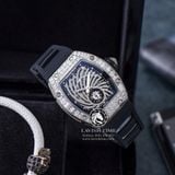 Đồng Hồ Richard Mille RM 51-02 Tourbillon Diamond Twister Rep 1:1 Cao Cấp Vỏ Bạc Đính Đá Baguette Mặt Đính Đá Dây Cao Su