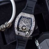 Đồng Hồ Richard Mille RM 51-02 Tourbillon Diamond Twister Rep 1:1 Cao Cấp Vỏ Bạc Đính Đá Baguette Mặt Đính Đá Dây Cao Su