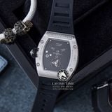 Đồng Hồ Richard Mille RM 51-02 Tourbillon Diamond Twister Rep 1:1 Cao Cấp Vỏ Bạc Đính Đá Baguette Mặt Đính Đá Dây Cao Su