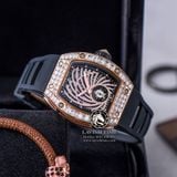 Đồng Hồ Richard Mille RM 51-02 Tourbillon Diamond Twister Rep 1:1 Cao Cấp Vỏ Vàng Hồng Đính Đá Baguette Mặt Đính Đá Dây Cao Su