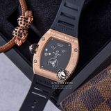 Đồng Hồ Richard Mille RM 51-02 Tourbillon Diamond Twister Rep 1:1 Cao Cấp Vỏ Vàng Hồng Đính Đá Baguette Mặt Đính Đá Dây Cao Su