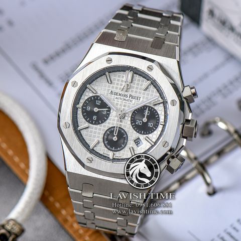 Đồng Hồ Audemars Piguet Royal Oak Chronograph 26331ST.OO.1220ST.03 Rep 1:1 Vỏ Bạc Mặt Trắng