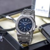 Đồng Hồ Audemars Piguet Royal Oak Jumbo Extra-Thin 15202IP.OO.1240IP.01 Rep 1:1 Chế Tác Vỏ Bạc Mặt Xanh