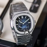 Đồng Hồ Patek Philippe Nautilus 5712/1A-001 Rep 1:1 Vỏ Bạc Mặt Xanh Dây Kim Loại