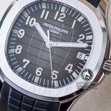 Đồng Hồ Patek Philippe Aquanaut 5167A-001 Rep 1:1 Chế Tác Vỏ Bạc Mặt Đen Dây Cao Su