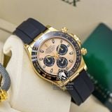 Đồng Hồ Rolex Cosmograph Daytona 116518LN-0048 Rep 1:1 Cao Cấp Vỏ Vàng Kim Mặt Vàng Dây Cao Su