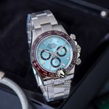 Đồng Hồ Rolex Cosmograph Daytona 116506-0001 Rep 1:1 Cao Cấp Vỏ Bạc Mặt Xanh Dây Kim Loại