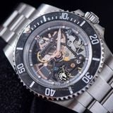 Đồng Hồ Rolex Submariner Artisans de Geneve Andrea Pirlo Project Rep 1:1 Chế Tác Vỏ Bạc Măt Skeleton Dây Kim Loại Oyster