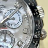 Đồng Hồ Rolex Cosmograph Daytona 116519LN-0026 Rep 1:1 Chế Tác Vỏ Bạc Mặt Số Xà Cừ Vân Mây Trắng Tự Nhiên Cọc Số Độ Kim Cương Thiên Nhiên