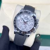 Đồng Hồ Rolex Cosmograph Daytona 116519LN-0026 Rep 1:1 Chế Tác Vỏ Bạc Mặt Số Xà Cừ Vân Mây Trắng Tự Nhiên Cọc Số Độ Kim Cương Thiên Nhiên