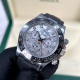 Đồng Hồ Rolex Cosmograph Daytona 116519LN-0026 Rep 1:1 Chế Tác Vỏ Bạc Mặt Số Xà Cừ Vân Mây Trắng Tự Nhiên Cọc Số Độ Kim Cương Thiên Nhiên