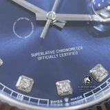 Đồng Hồ Rolex Datejust 41mm 126334-0016 Rep 1:1 Chế Tác Vỏ Bạc Mặt Xanh Dương Cọc Số Độ Kim Cương Thiên Nhiên Chân Vàng 18K Dây Kim Loại Jubilee