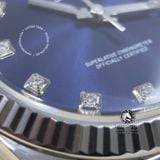 Đồng Hồ Rolex Datejust 41mm 126334-0016 Rep 1:1 Chế Tác Vỏ Bạc Mặt Xanh Dương Cọc Số Độ Kim Cương Thiên Nhiên Chân Vàng 18K Dây Kim Loại Jubilee