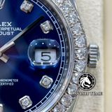 Đồng Hồ Rolex Datejust 41mm 126334-0016 Rep 1:1 Chế Tác Vỏ Bạc Niềng Bezel Và Cọc Số Độ Kim Cương Thiên Nhiên Mặt Xanh  Dây Kim Loại Jubilee