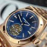 Đồng Hồ Vacheron Constantin Overseas Tourbillon 6000V/110R-B733 Rep 1:1 Chế Tác Vỏ Vàng Hồng Mặt Xanh Dương