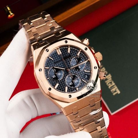 Đồng Hồ Audemars Piguet Royal Oak Chronograph 41mm 26240OR.OO.1320OR.01 Vỏ Vàng Hồng Mặt Xanh Dương