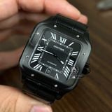 Đồng Hồ Cartier Santos De Cartier 40mm ADLC CRWSSA0039 Rep 1:1 Chế Tác Vỏ Full Đen