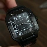 Đồng Hồ Cartier Santos De Cartier 40mm ADLC CRWSSA0039 Rep 1:1 Chế Tác Vỏ Full Đen