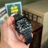 Đồng Hồ Cartier Santos De Cartier 40mm ADLC CRWSSA0039 Rep 1:1 Chế Tác Vỏ Full Đen