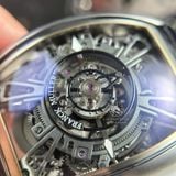 Đồng Hồ Franck Muller Curvex CX Grand Central Tourbillon Skeleton CX 36 T CTR SQT AC TTNRBR Rep 1:1 Chế Tác Vỏ Thép