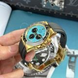 Đồng Hồ Rolex Cosmograph Daytona 126518LN-0014 Rep 1:1 Chế Tác Mặt Số Xanh Tiffany Vỏ Vàng Kim Dây Cao Su Oysterflex