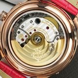 Đồng Hồ Patek Philippe Complications 4947R-001 Rep 1:1 Chế Tác Vỏ Vàng Hồng Mặt Trắng Dây Da Đỏ