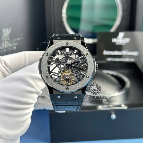 Đồng Hồ Hublot Classic Fusion Tourbillon 45mm Rep 1:1 Chế Tác Vỏ Ceramic 505.CM.0140.LR