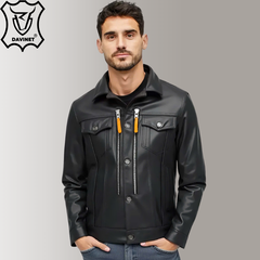 Áo Da Nam Trucker X2 Zip AM25-09