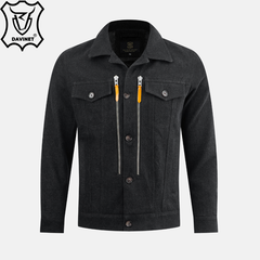 Áo Khoác Jean Nam Cotton Trucker X2 Zip Chính Hãng Davinet Am25-06