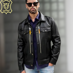 Áo Da Nam Trucker X2 Zip AM25-09