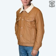 ÁO DA NAM SHERPA LEATHER JACKET AM23-04