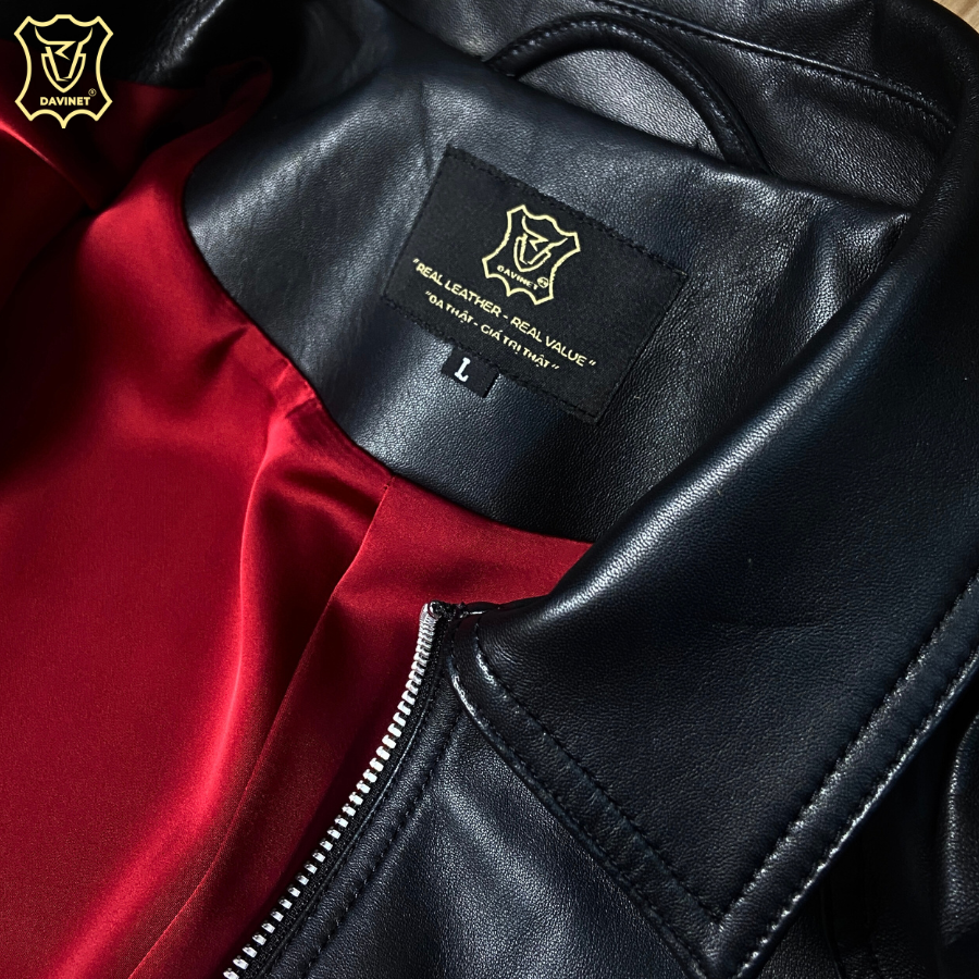 Áo Da Cừu Fontana Dáng Blouson Chính Hãng DAVINET Am25-01