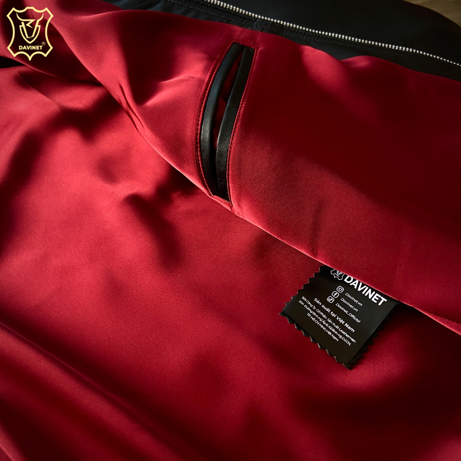 Áo Da Cừu Fontana Dáng Blouson Chính Hãng DAVINET Am25-01