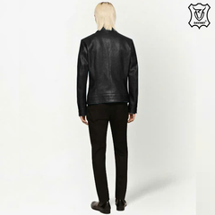 Áo Da Cừu Fontana Dáng Blouson Chính Hãng DAVINET Am25-01