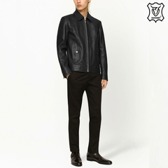 Áo Da Cừu Fontana Dáng Blouson Chính Hãng DAVINET Am25-01