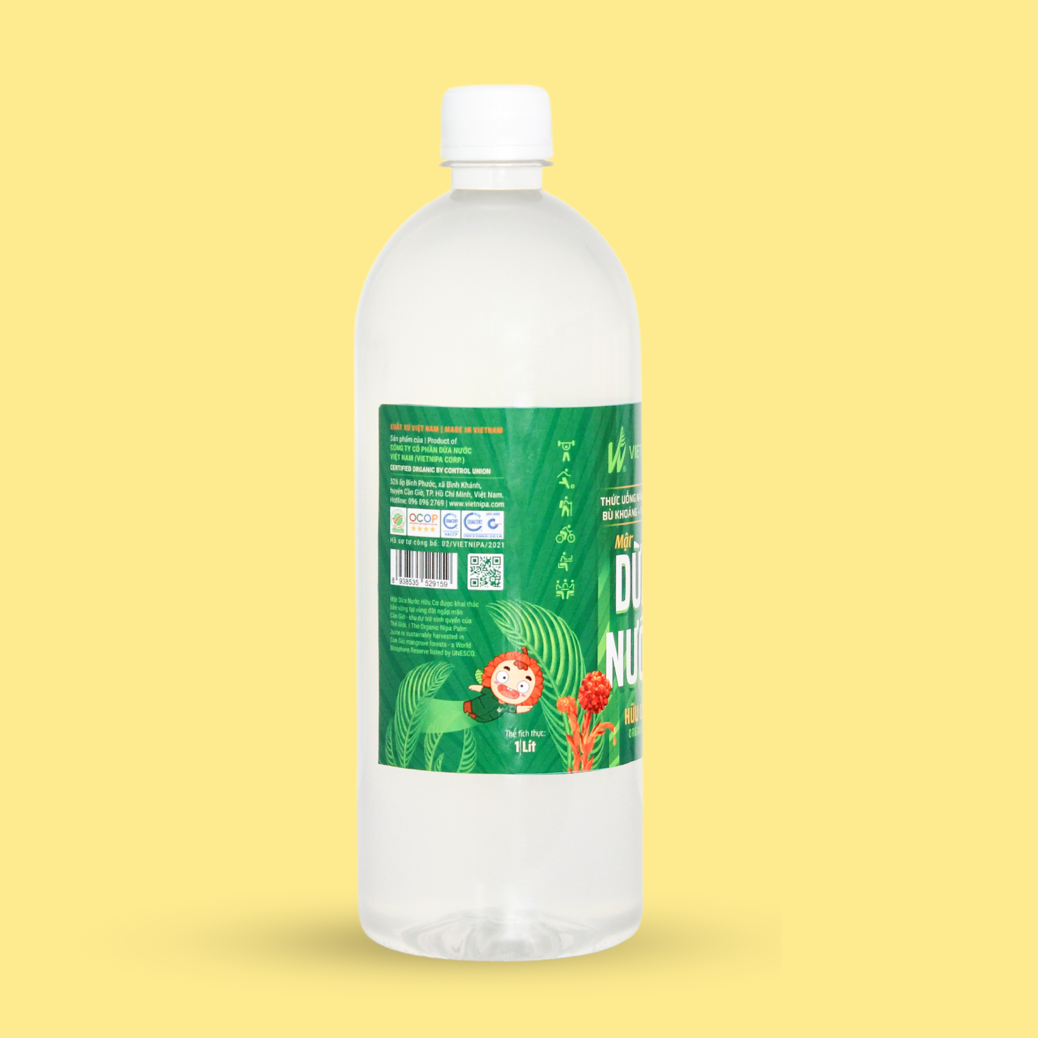  Mật Dừa Nước Hữu Cơ VIETNIPA Juice - Chai 1L 