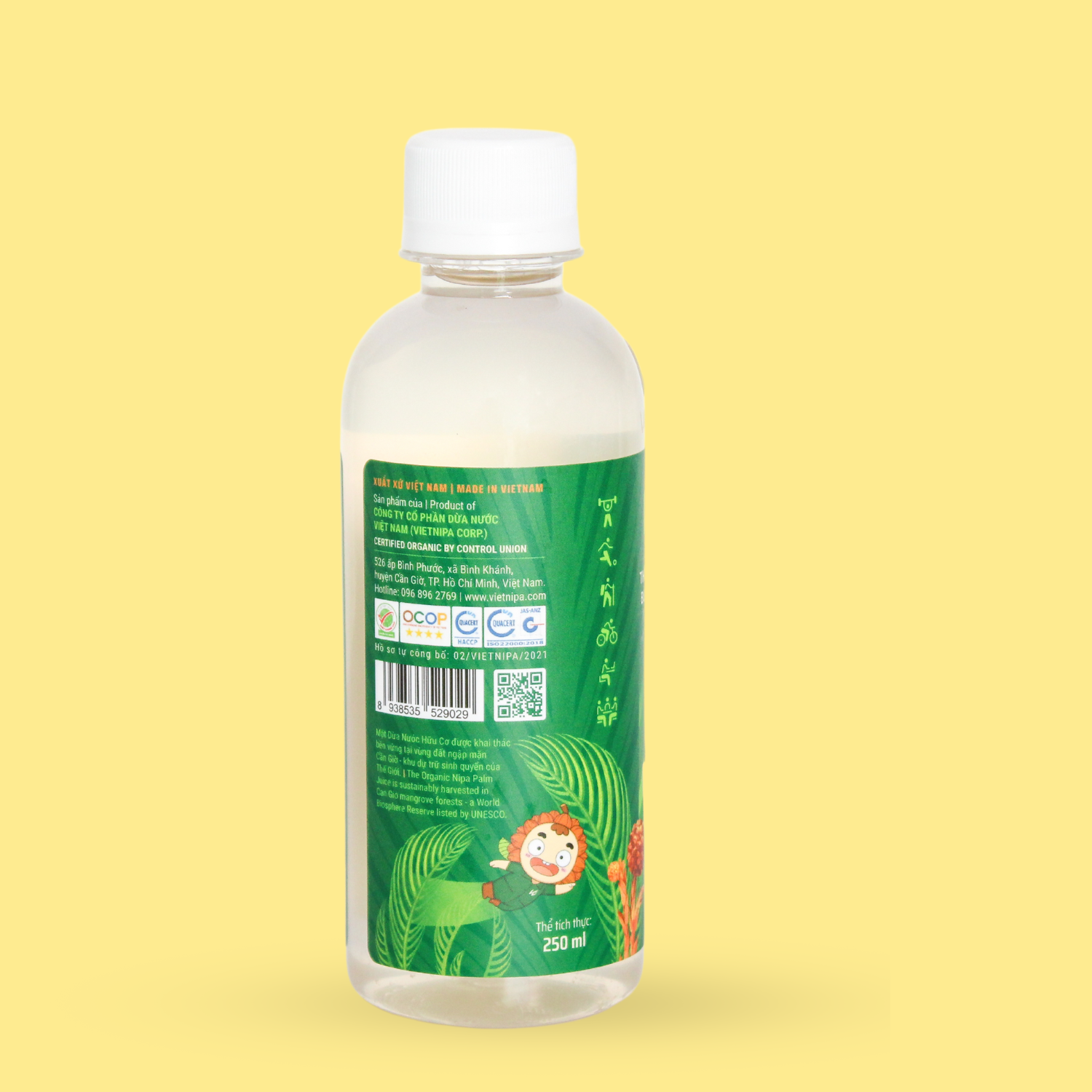  Mật dừa nước hữu cơ VIETNIPA Juice 250ml 