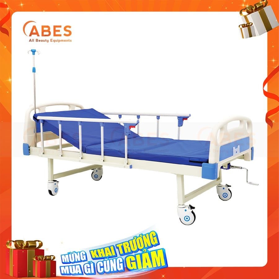  Giường bệnh nhân chỉnh cơ 1 tay quay Hi-MEC HMHB-1010 