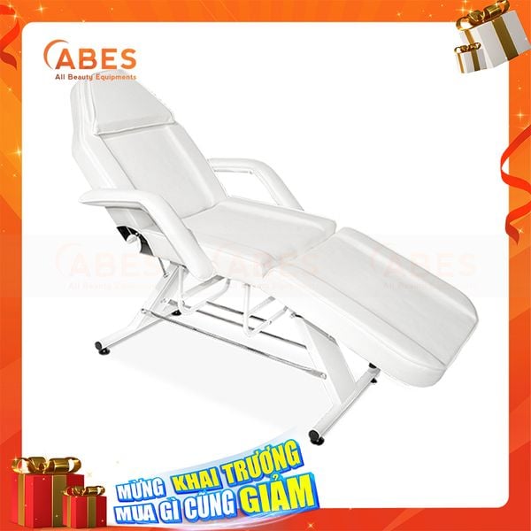  Giường phun xăm 3 khúc HMBB 8250 màu trắng 