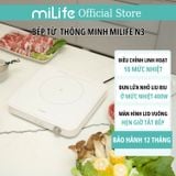  Bếp từ 10 mức nhiệt miLife Youth Lite N3 vuông công suất 2100W đun liu riu hẹn giờ tắt bếp - Bảo hành 12 tháng 