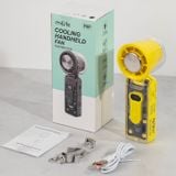  Quạt sò lạnh cầm tay miLife F3P pin 4000mAh - Có dây đeo cổ gập được, 100 cấp độ gió 