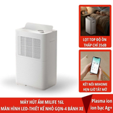  Máy hút ẩm Xiaomi miLife 16L kết nối app Mihome - Bảo hành 12 tháng 