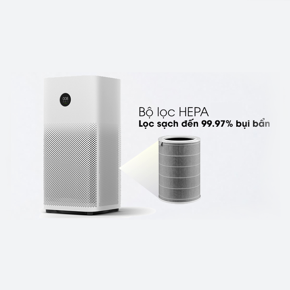 Lõi lọc hình trụ tròn có thể hút không khí để lọc từ mọi hướng, lọc sạch đến 99,97% bụi bẩn