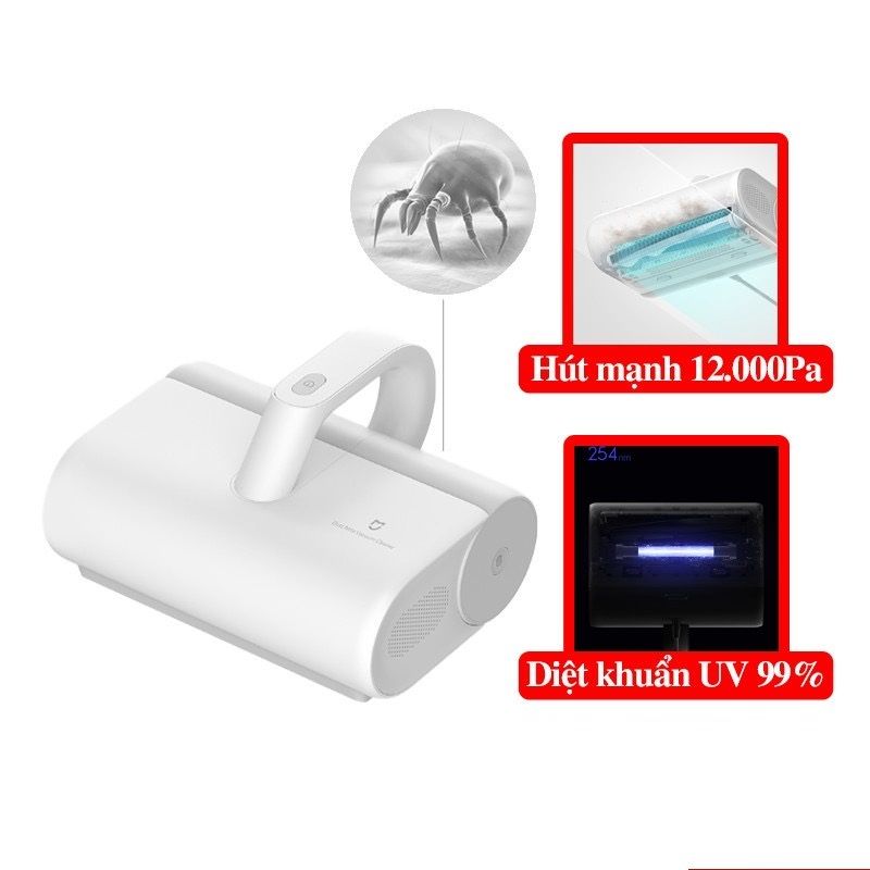  Máy hút bụi giường nệm diệt khuẩn UV Xiaomi Mijia Mite Removal - Bảo hành 12 tháng 
