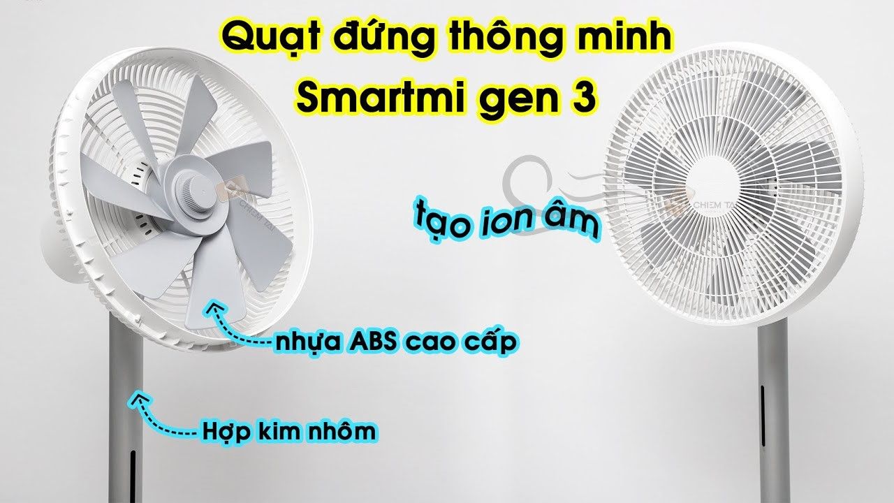  Quạt tích điện không dây thông minh Xiaomi Smart Mi Gen 3 - Bản quốc tế chính hãng bảo hàng 12 tháng 