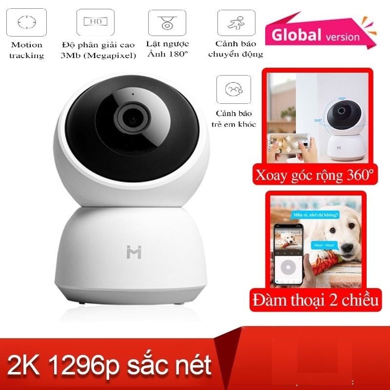  Camera giám sát ip xoay 360° Xiaomi Imilab A1 2k 1296p -  Bản quốc tế bảo hành 12 tháng 