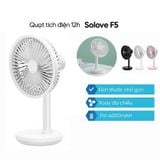  Quạt tích điện để bàn mini Solove F5 Pin 4000mAh - Thời gian sử dụng lên đến 12h bảo hành 12 tháng 
