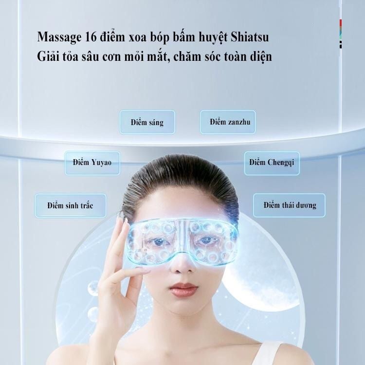  Máy massage mắt Xiaomi Jeeback E9 - Massage bấm huyệt kết nối bluetooth xung nhịp theo âm nhạc 